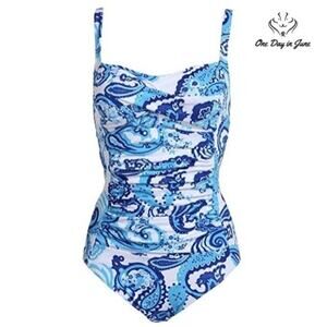 Ekouaer Elegant Inspired Vintage Pin up One Piece Swimsuit Size S